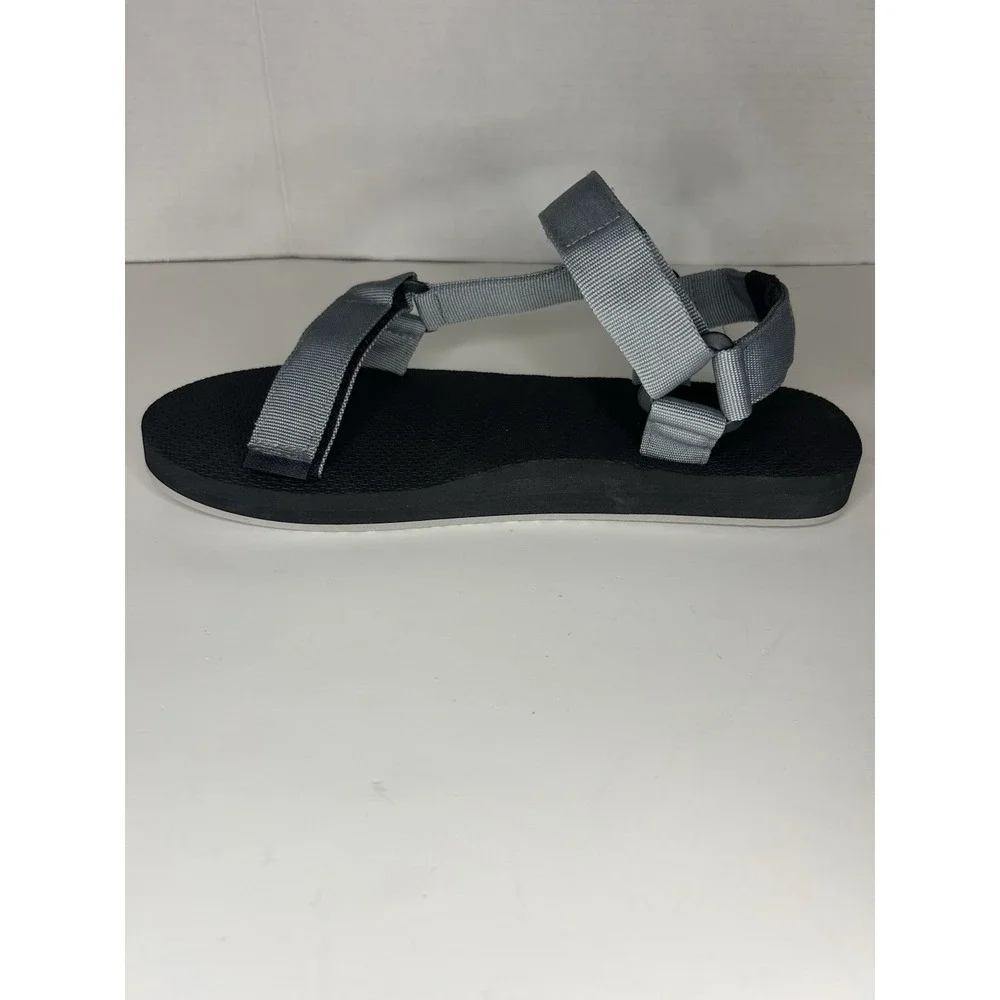 Watelves Mens Grey Sport Sandals Adjustable Strap Size 43/10 Hiking Casual Shoes